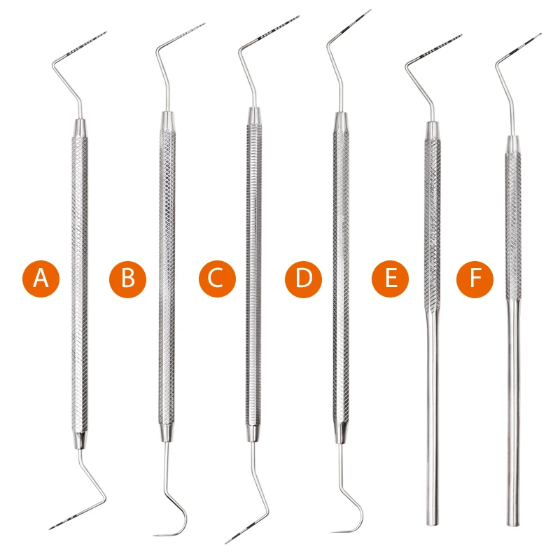RTS 6 Pcs/Set Stainless Steel Periodontal Probe Scale Probe Dental Periodontal Probe