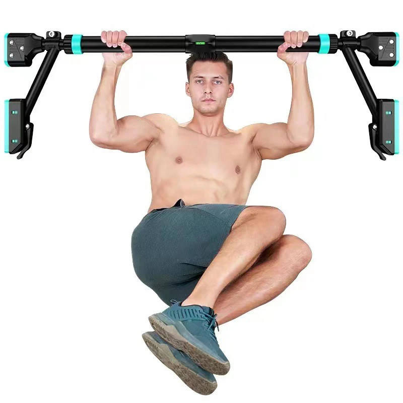 MKAS Chin Up Heavy Duty Pull Up Bar Gym Wide Doorway 120 Cm 130Cm Travel Home Drill Free Adjustable Wall Mount  Pull Up Bar