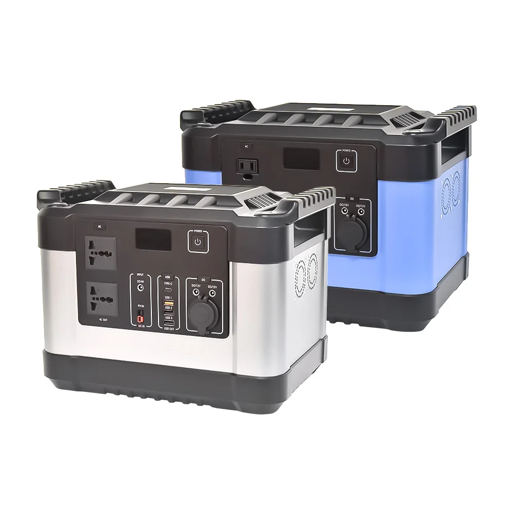 
High Power Energy Storage Power Supply AC DC USB Port Charging 1000W Solar Generator Camping Power System 