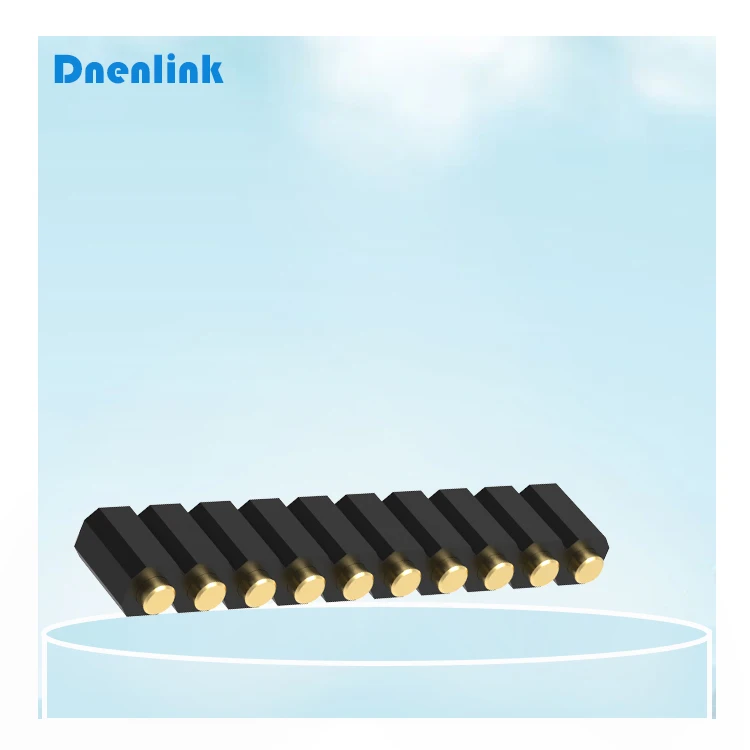 Custom 2.54mm H4.0m Plane contact Single Row Straight SMT Female Pogo Pin connector for sale