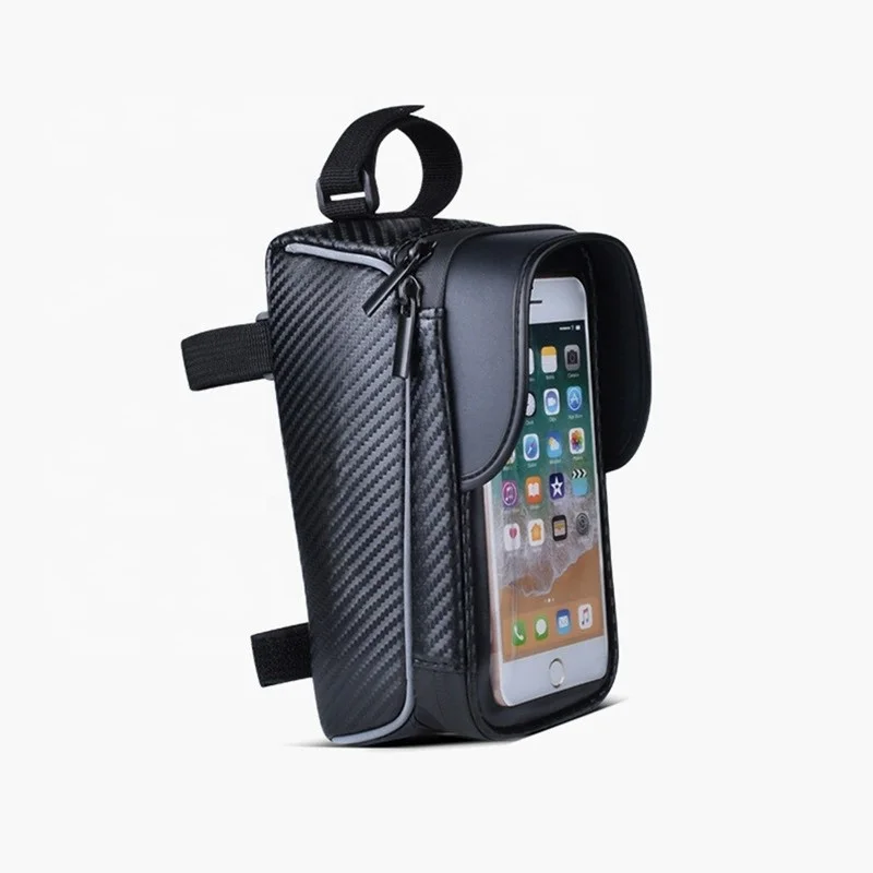Outdoor Cycling Waterproof Touch Screen Bike Phone Front Frame Bag Top Tube Bicycle Bag