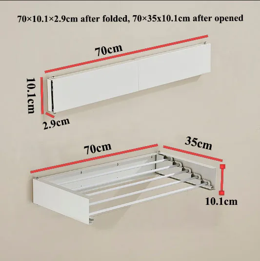 Hot Sales New Design Household Drying Rack For Clothing Wall Mounted Collapsible Foldable Clothes Drying Rack