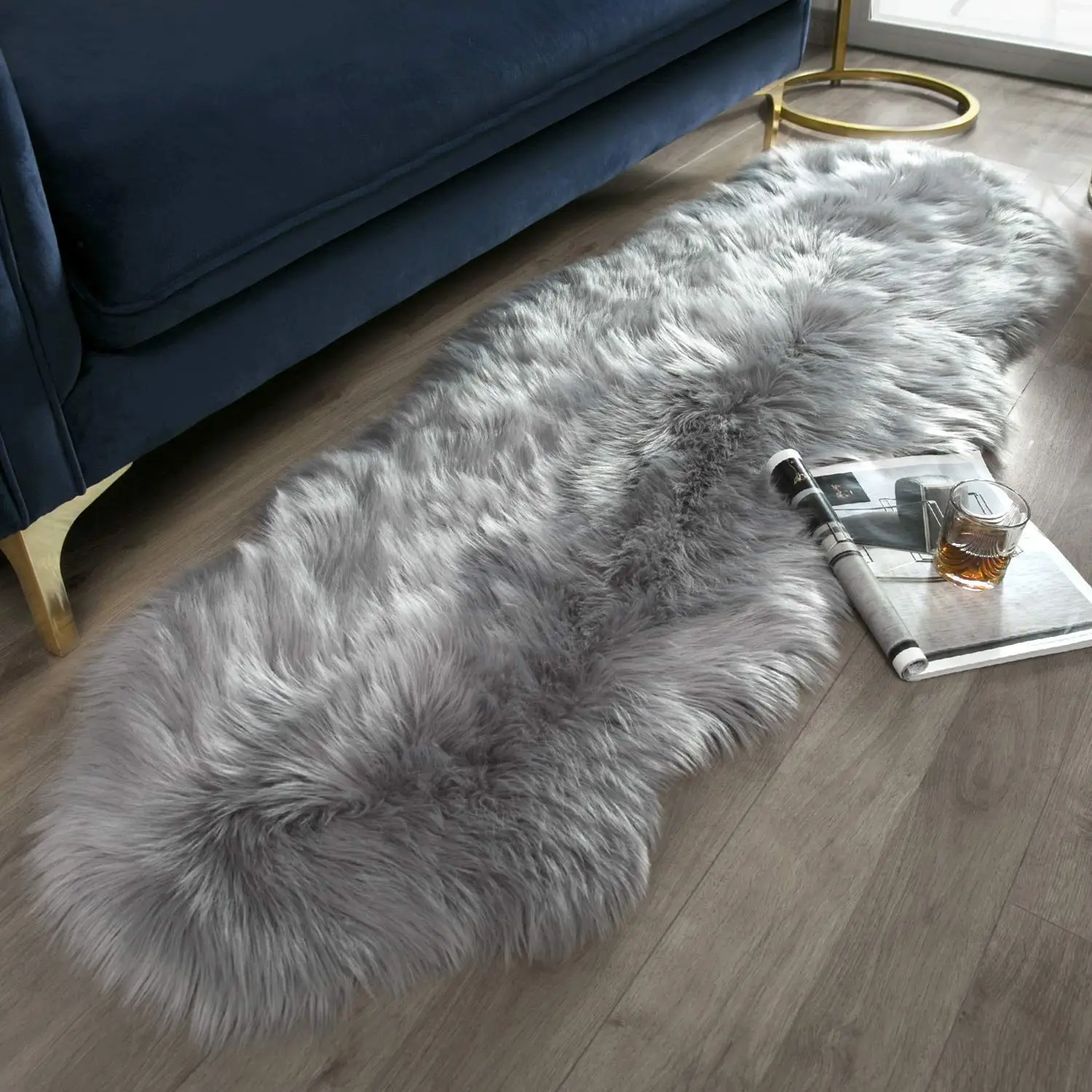 Most popular Luxury fluffy area ultra soft faux fur sheepskin rugs  Floor Home Decoration Faux Fur Carpet