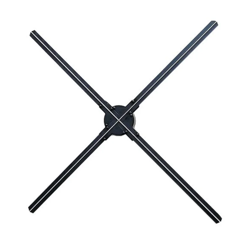 
3D Hologram Fan Indoor Advertising Fan with Four Blades 2000*552 50cm Portable Pieces Wifi App/PC Control High brightness 