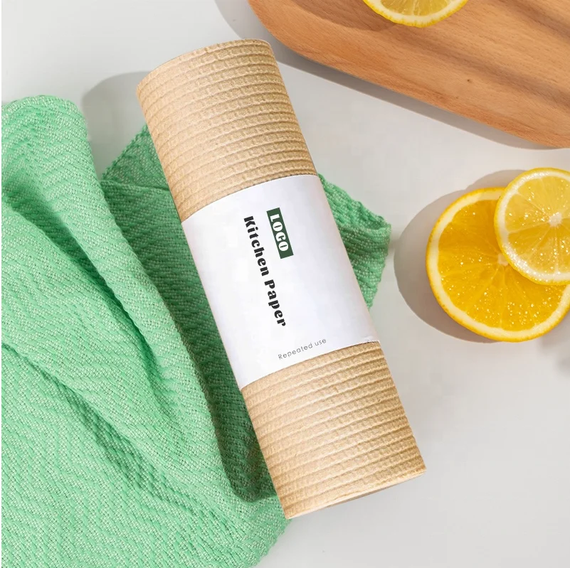 Manufacturer Bamboo Fiber Reusable Kitchen Paper Towels Roll With Competitive Price Kitchen Paper