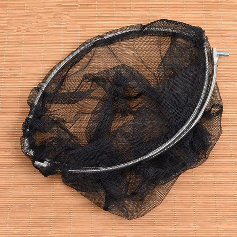 40cm Folding Stainless Steel Frame Fishing Brail Landing Net Hand Nets for 8mm Screw Fishing Accessories