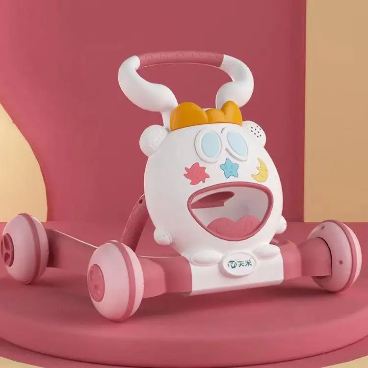 Hot Sale 4 in 1 Baby Walker Plastic Mold Wooden Strollers and Car Price Walkers New Listing