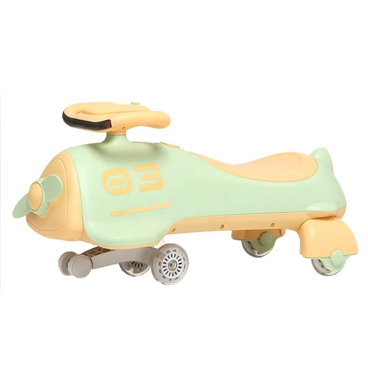 New twister car wholesale airplane shape yoyo twist car quiet flash wheel For 2-6 Year Olds