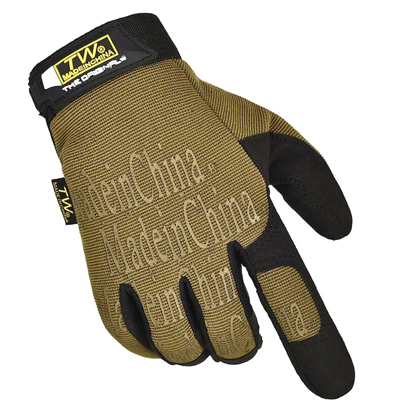 YAKEDA Tactical Gloves Motorcycle Breathable Outdoor Climbing Anti-stab Safty Full Finger Work Army-green Tactical Gloves Sport