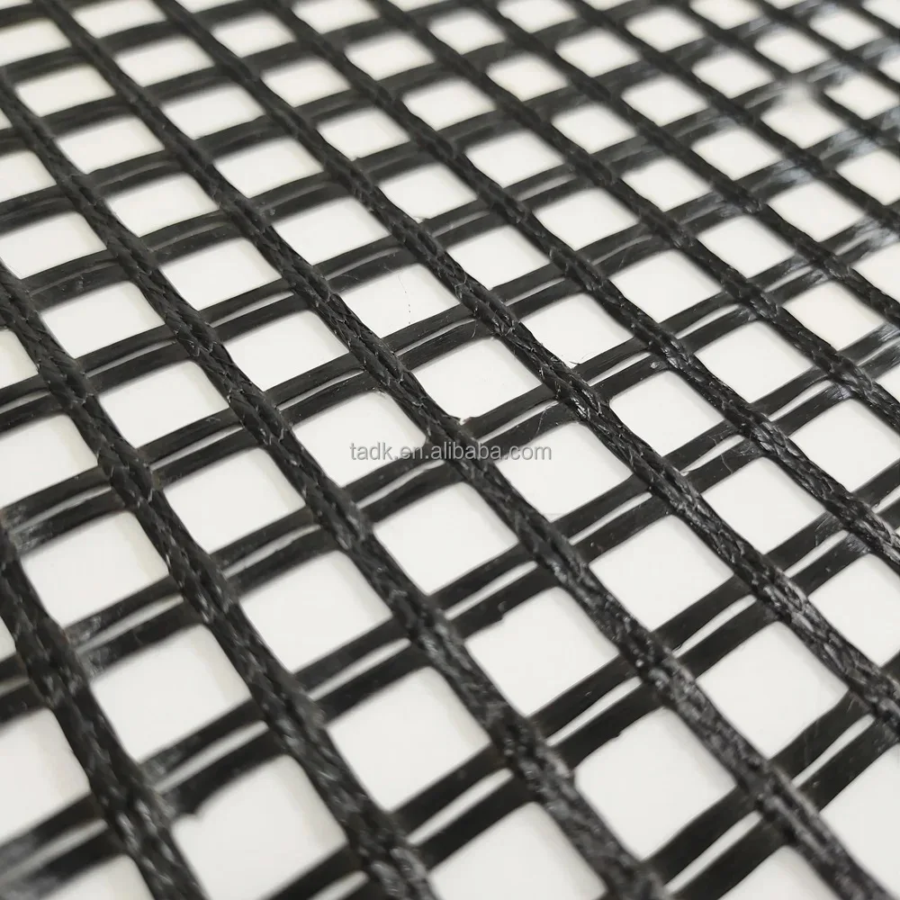 Fiberglass Geogrid warp Knitted Fiberglass retaing wall reinforcement Geogrid for road driveway reinforcement