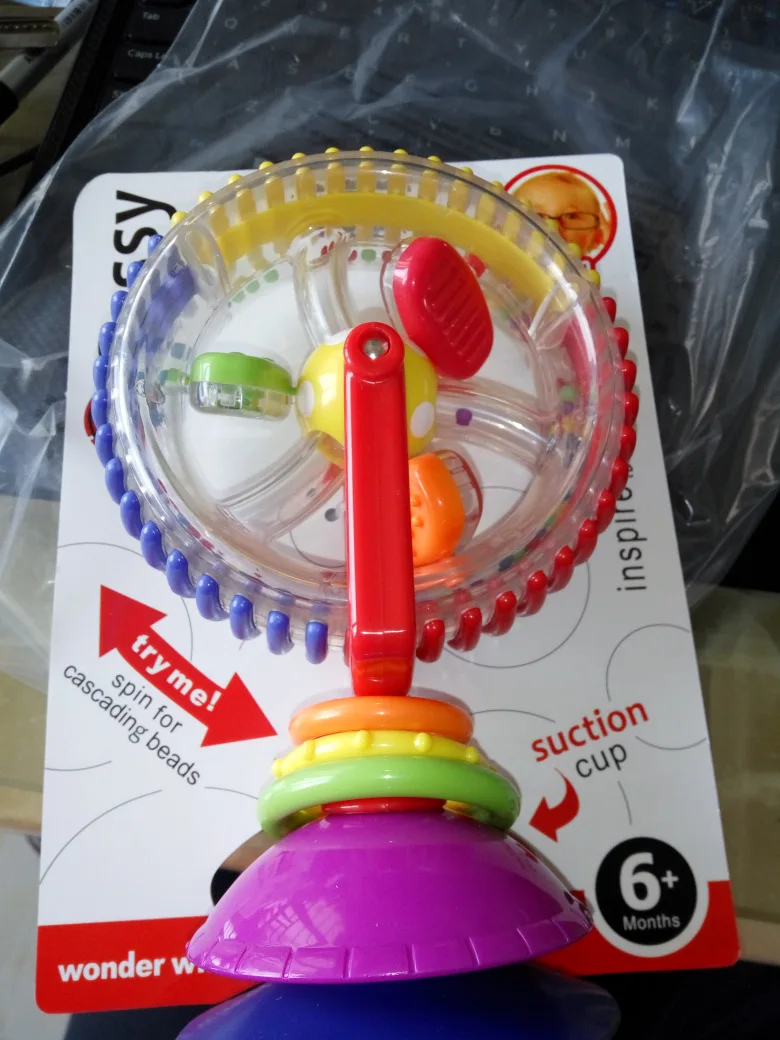 Baby Toy Three-color model Rotating Windmill Noria Stroller Dining Chair with suction cups Educational Toys For Babies