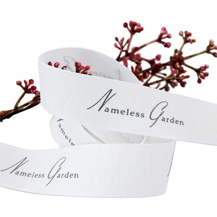 Custom Wholesale printed satin personalized Silk Tape Satin Ribbon for gift box