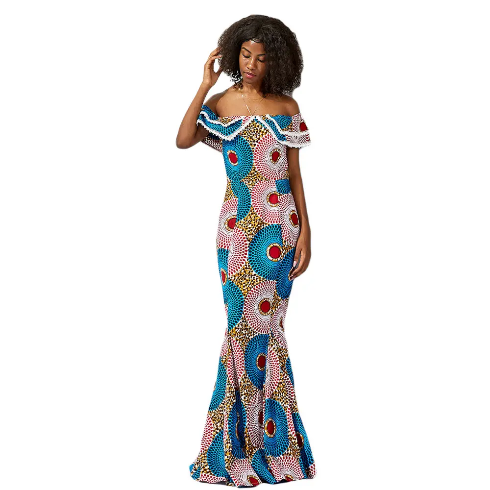 African clothing sleeveless dress maxi ankara dress Elegant dress