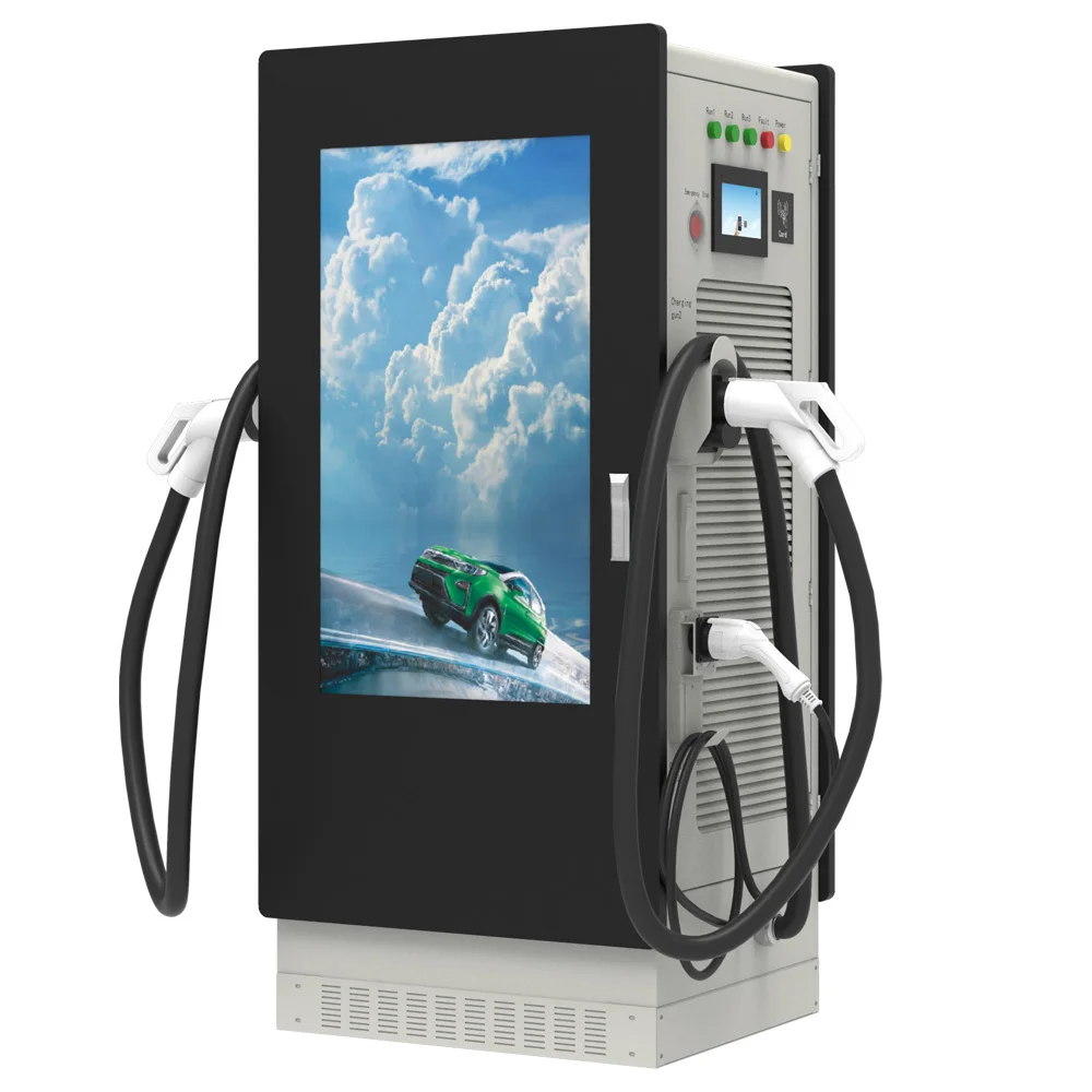 AC+DC Electric Car Fast EV Charger 3 Guns EV Charging Station Charger Fast Car Charging