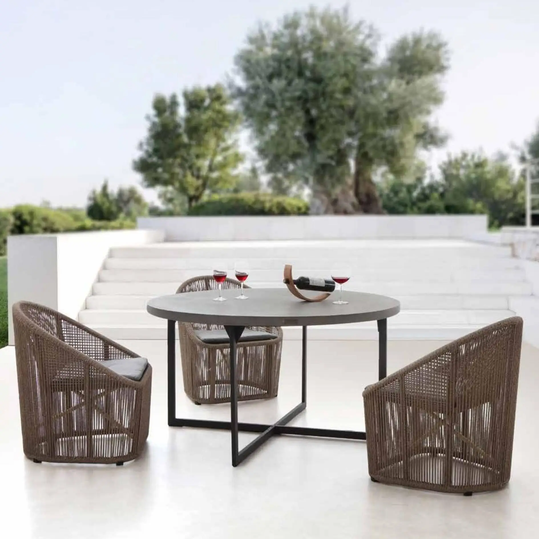 New Design Wicker Garden Outdoor Patio Conversation Sofa Set Cheap Rattan Furniture