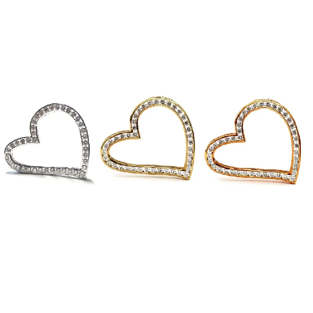 Кок сказочный дизайн персонализировать 18k чистого желтого золота высокое качество ювелирные изделия с бриллиантами в форме сердца очарование кулон для женщин