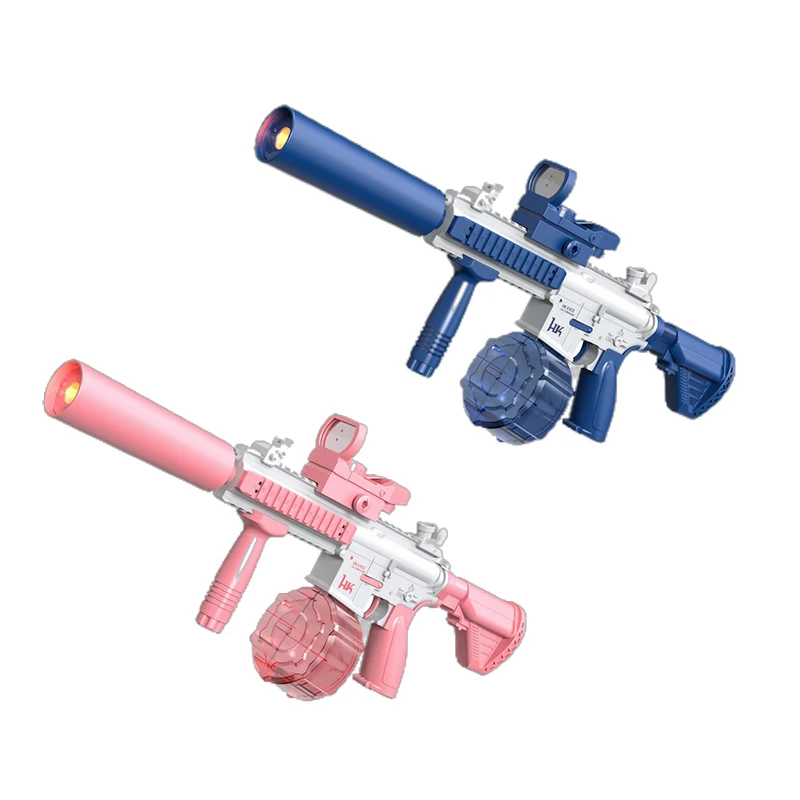 Summer Outdoor M416 Fully Automatic Electric Shooting Water gun Toy Blaster Lighting Simulation Flame with Plastic Material
