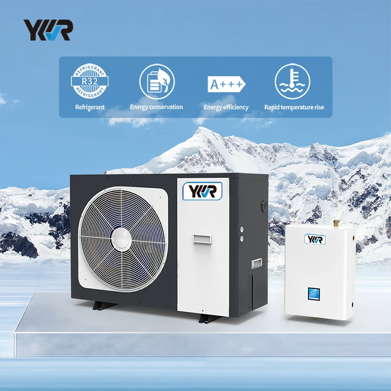 YKR China Manufacturing r32 / r290 / r744 Air to Water 8kw 12kw 16KW Monoblock Heat Pump Water Heaters to Heating 9kw 15kw 18kw