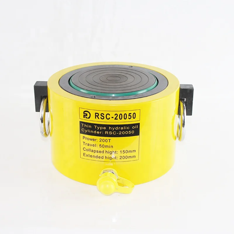 200t RSC-20050 heavy duty short type single acting oil seal hollow bottle truck hydraulic cylinder jack for engineering