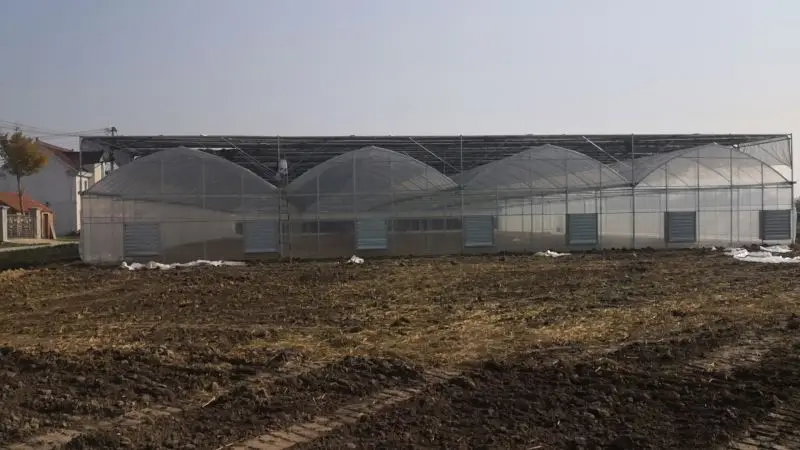 
200 micron uv resistant plastic film aluminum profile structure frame greenhouse plastic covering 