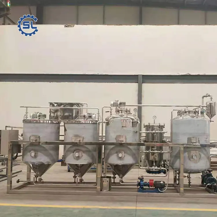 Small Scale Edible Oil Refinery Plant Coconut Processing Machine Production Line