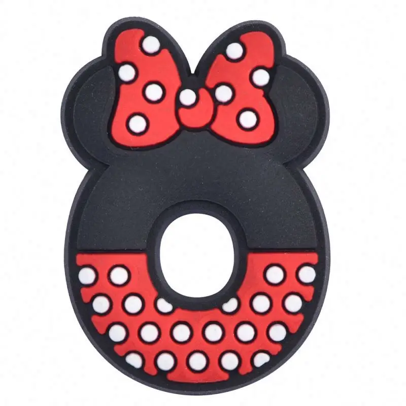 Beach Cartoon Australian Wholesale New Read Black 0-9# A-Z 26 English & Number For Clog Colorful Alphabet PVC Letter Charms