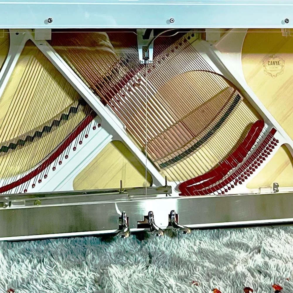 CU-123 Best for home use transparent acrylic upright crystal Acoustic piano