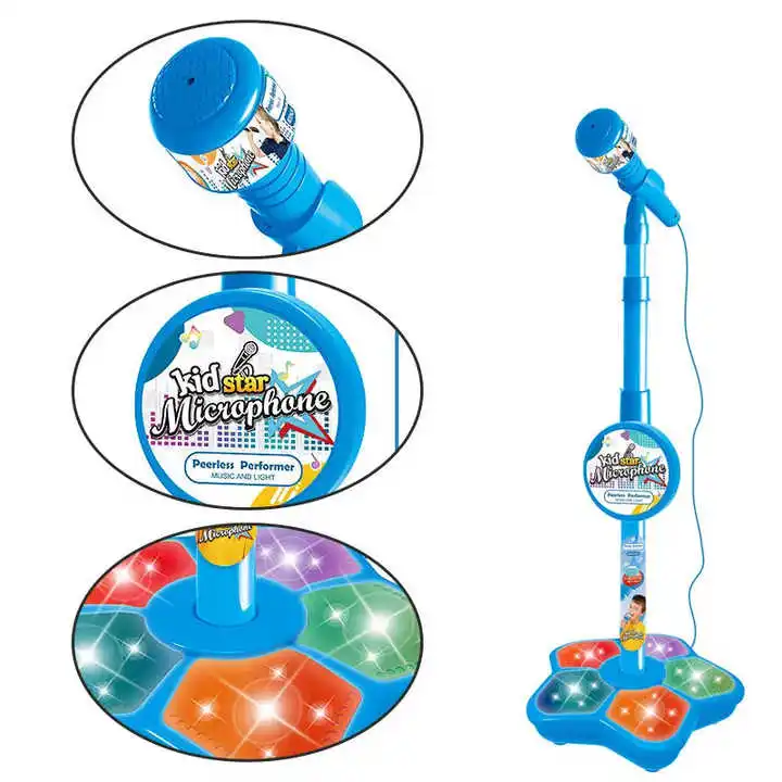 Musical Microphone with Popular Song Music Instrument Toys Brain-Training Educational Toy Birthday Gift for Girl Boy