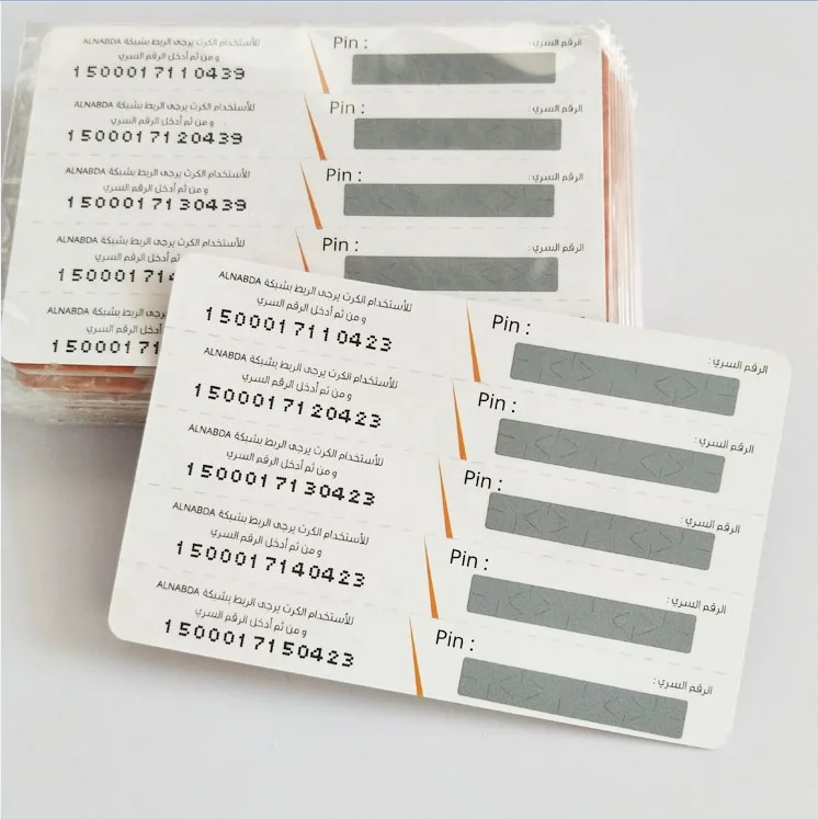 
Custom scratch off paper phone cards printing 