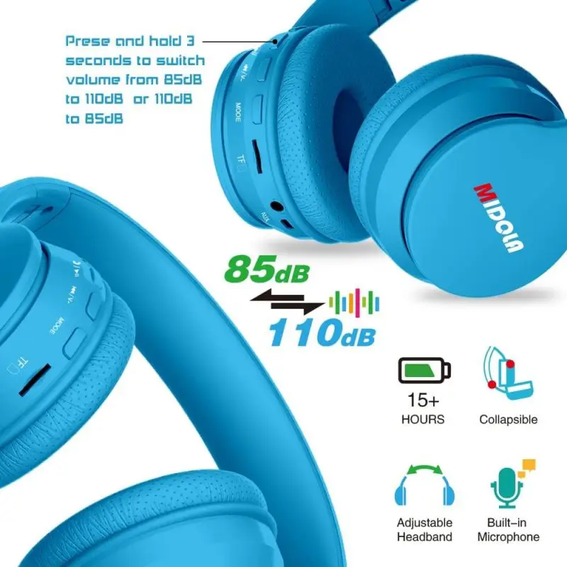 Наушники с логотипом на заказ беспроводные наушники Bluetooth для детей увеличения объема складная шумозащитная гарнитура