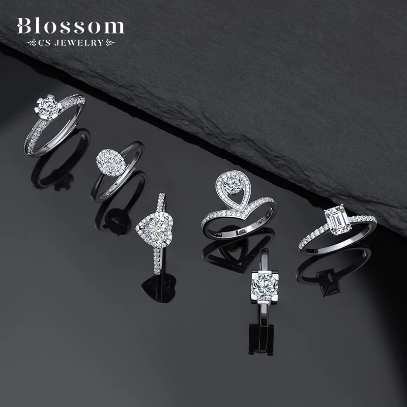 Custom Moissanite Jewelry Diamond Wedding Ring Woman S925 Sterling Silver  Fine Jewelry Engagement Moissanite Ring