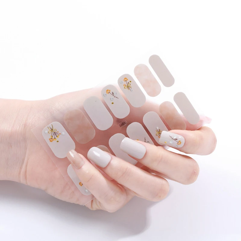 Wholesale 3D Nail Wrap Sticker New Designs Custom Full Nail Strips Christmas Gel Nail Polish Wrap sticker