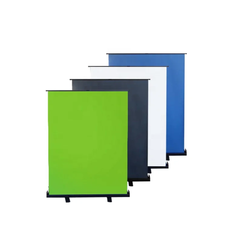 WanderGroup Foldable and Retractable Green All-in-One Screen Background Portable Pull Up Green Screen Video Background