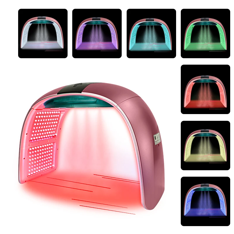 Wholesale Home Salon Facial Photon Red Pdt Led Mask 7 Color Light Therapy Mist Spray Facial Beauty Machine