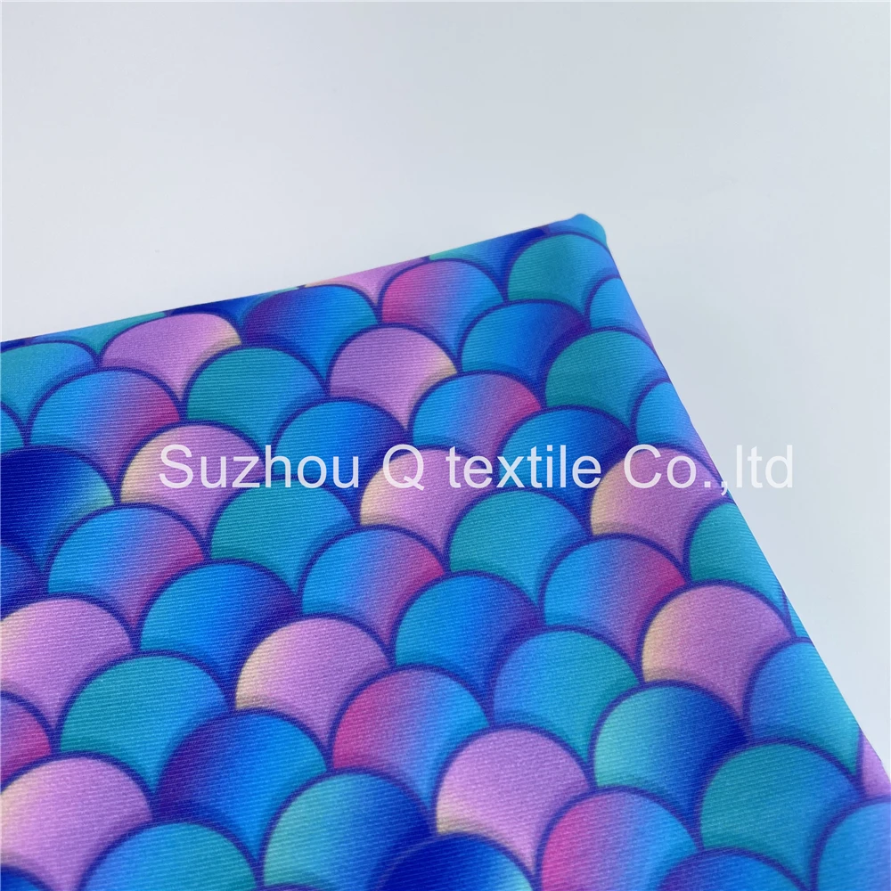 High Elastic Excellent Quality 86% Polyester 14% Spandex Digital Custom Printing Swim Lycra Fabric