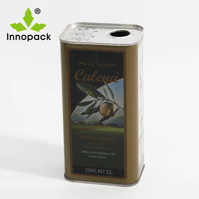 Food safe tinplate packaging 1L to 5L olive oil tin can for factory