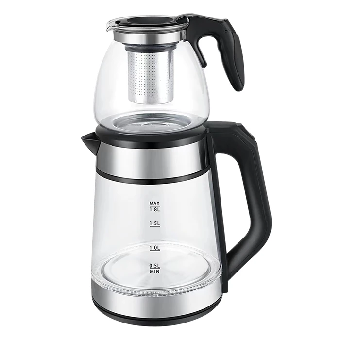 New Design Keep Warm Boiling Glass Tea Pot Maker Electric Kettle With Filter For Middle East Market