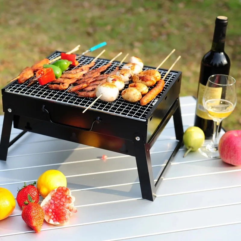 2022 Hot Sale High Quality Foldable Home Charcoal Grill Portable Outdoor Metal Grill Wholesale