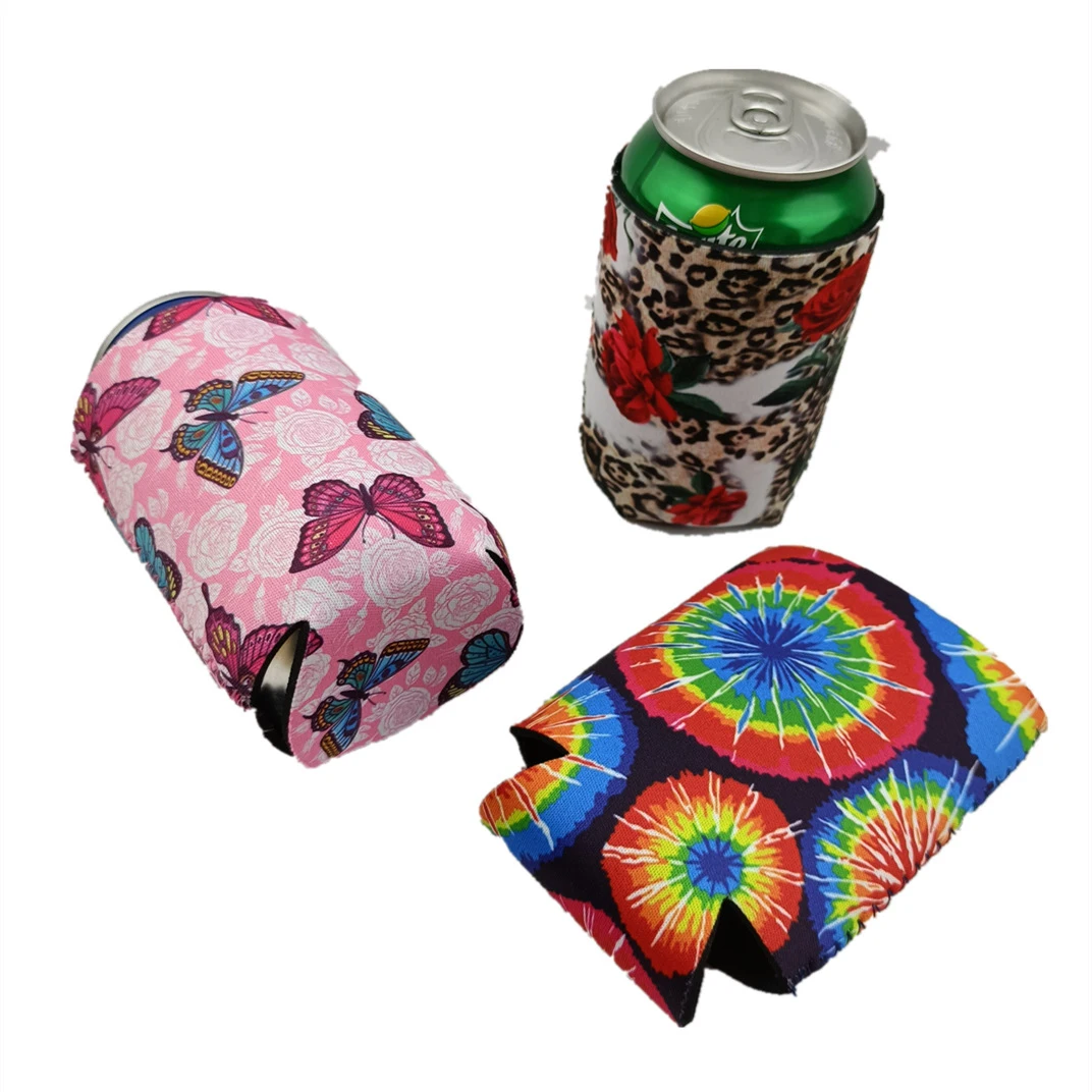 Wholesale Custom Printing Logo 12oz Tube Holder Neoprene Iced Can Cooler