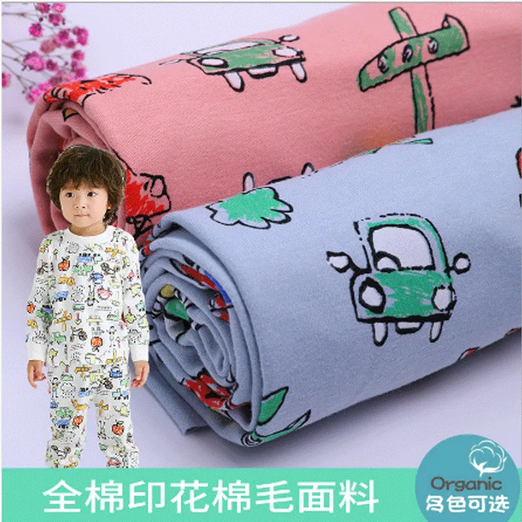 Cheap Stock 100% combed cotton single knitted jersey floral printed fabric for dress t shirt