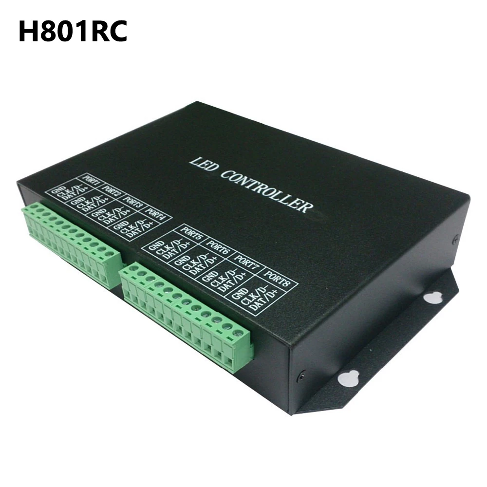 Разъем EU AU US H803TV H802RA H801RC DMX SPI цифровая светодиодная лента с 8 портами DVI онлайн главный контроллер