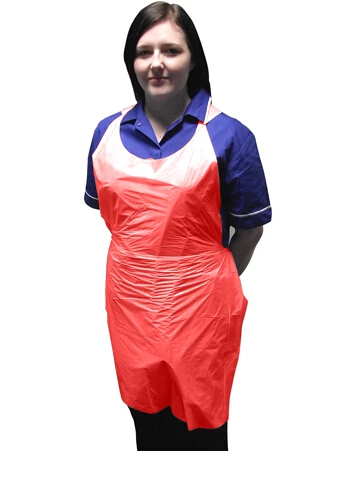 Adult and Child Sizes Barbers Disposable Apron Plastic Disposable Smock Plastic Disposable Widely used PE Smock Apron