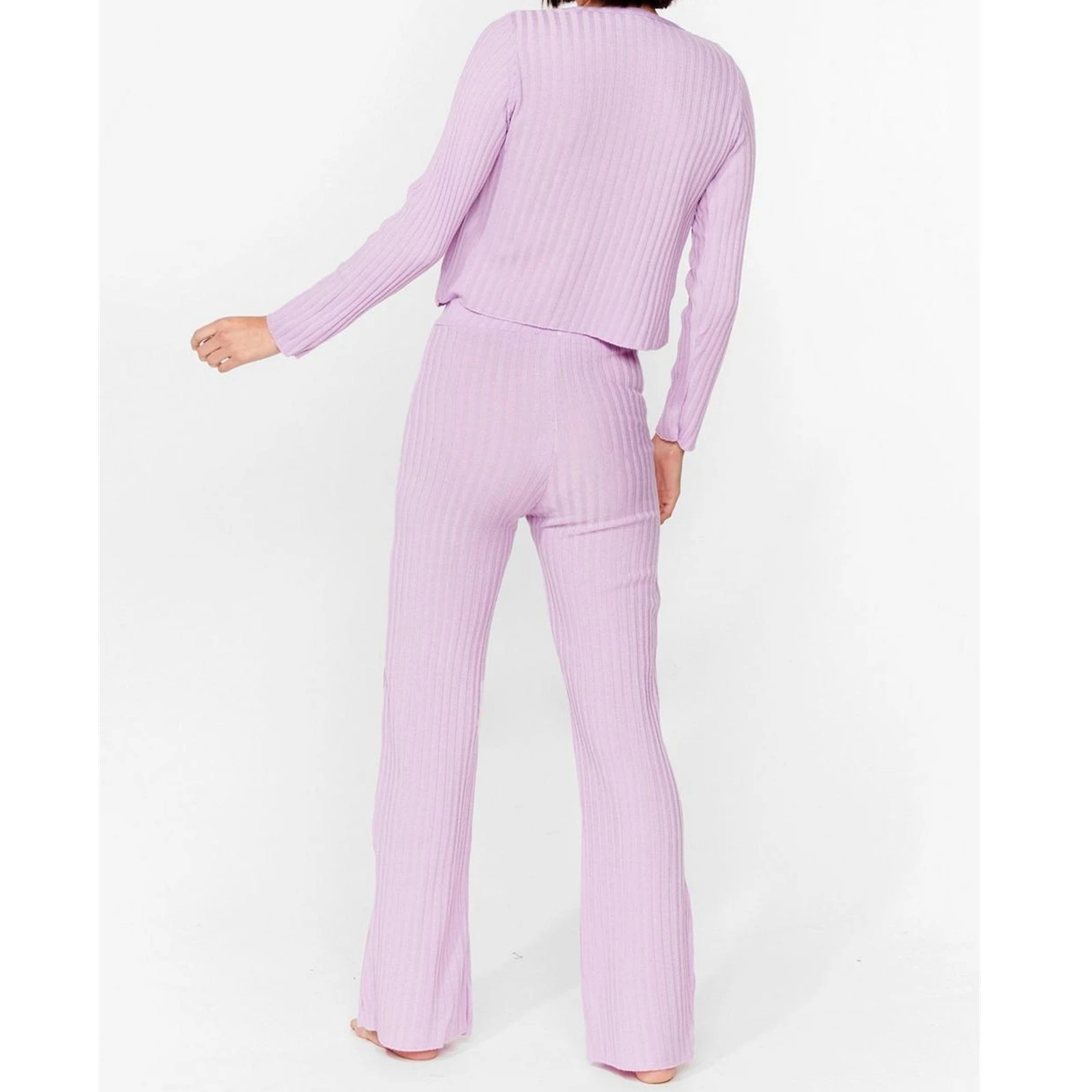 New Design ISO Certificate Wholesale in China Touch Feeling Solid Color Sexy Loungewear Set for Women