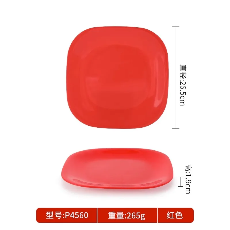Hot Sale Thailand square melamine plates melamine dinnerware wholesale unbreakable plastic melamine dishes