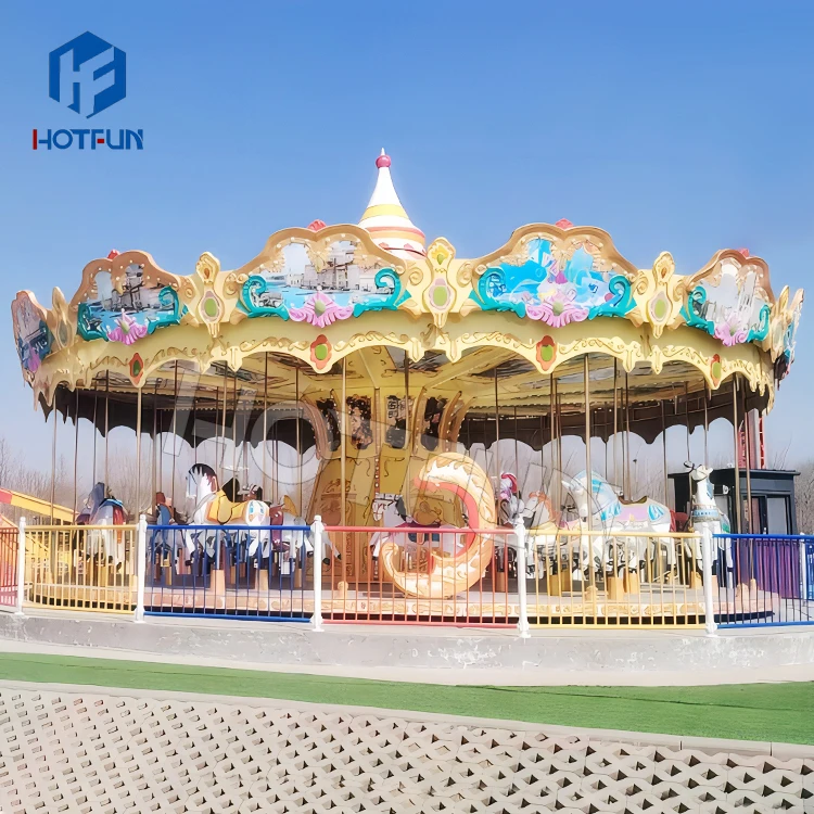 outdoor large electric adult amusement park merry go round horse carousel ride for sale