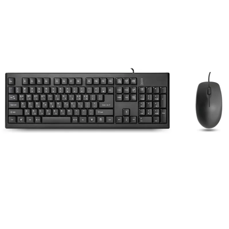 
OEM/ODM Cheap Practical Generous USB Wired Ergonomics Computer Keyboard and Mouse Combo 