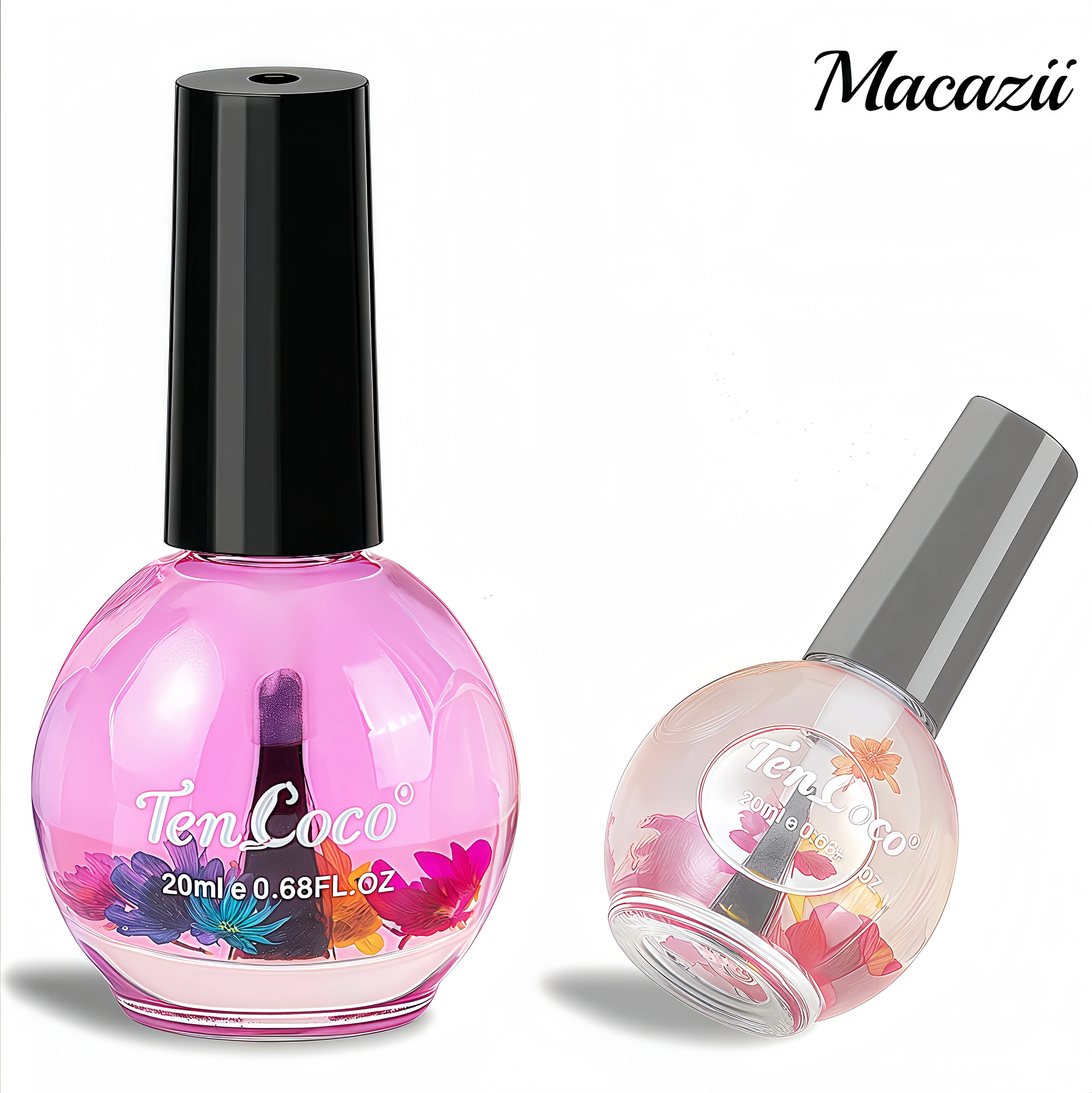 OEM Cuticle Oil Repair Nail Salon Fruits 20mL Cuticle Revitalizer Oil Nail Grow Christmas Gift Care Polish Serum with Dry Flower