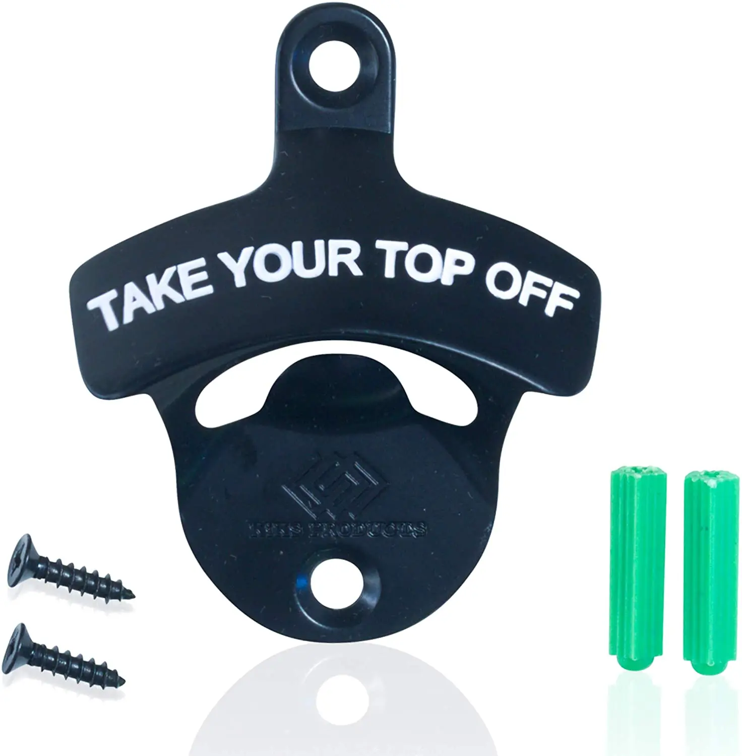 Wholesale Black Wall Mounted Bottle Opener Classic Bar Accessories Wall Bottle Opener Essential Beer Opener for Home Bar