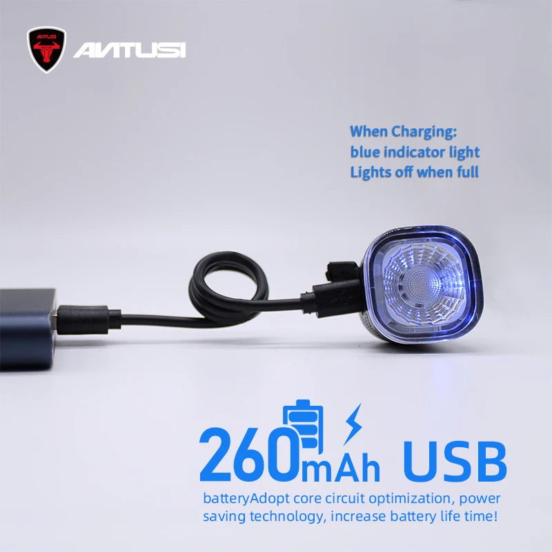 Antusi Q4 New Bike Tail Light 19g Brake Sensor Brightness Perception Bicycle Rear Light IPX6 Waterproof USB Rechargeable