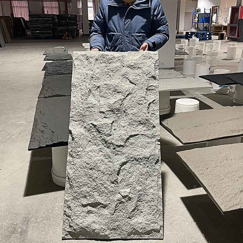 PU stone Pu Rock Veneer Exterior Panel Paneles De Pared De Piedra FalsaPolyurethane Artificial stone Wall Panel Rock